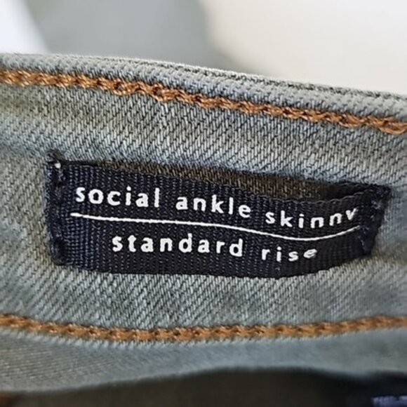 Sanctuary Women's Skinny Jeans Size 27 4 Olive Green Denim Social Ankle Mid Rise - Picture 7 of 15